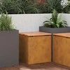 Sodo suolas 1 -Seater 40 x 40 x 43 cm Rūdijanti Kvadrato