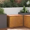 Sodo suolas 1 -Seater 60 x 40 x 43 cm Rūdijanti Stačiakampio