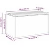 Sodo suolas 2 -Seater 80 x 40 x 43 cm Rūdijanti Stačiakampio