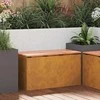 Sodo suolas 2 -Seater 80 x 40 x 43 cm Rūdijanti Stačiakampio