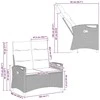 Lauko baldų komplektas Sodo suolas su pagalve 105 x 60 x 112 cm plienas