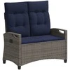 Sodo suolas su pagalve 105 x 60 x 112 cm plienas