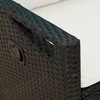 Sodo suolas su pagalve Juoda ir kreminė 105 x 60 x 112 cm