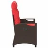 Sodo suolas su pagalve Ruda ir raudona 105 x 60 x 112 cm