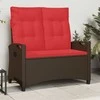 Sodo suolas su pagalve Ruda ir raudona 105 x 60 x 112 cm