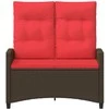 Sodo suolas su pagalve Ruda ir raudona 105 x 60 x 112 cm