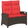 Sodo suolas su pagalve Ruda ir raudona 105 x 60 x 112 cm