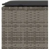 sodo suolas su pagalvėlė pilka 110x30x40,5 cm poliratanas