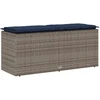 sodo suolas su pagalvėlė pilka 110x40x44 cm polietileno rotango