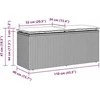 sodo suolas su pagalvėlė pilka 110x40x44 cm polietileno rotango