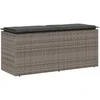 sodo suolas su pagalvėlė pilka 110x40x44 cm polietileno rotango
