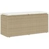 sodo suolas su pagalvėlė smėlio spalvos 110x40x44cm poliratanas