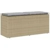 sodo suolas su pagalvėlė smėlio spalvos 110x40x44cm poliratanas