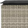 sodo suolas su pagalvėle šviesiai pilka 110x40x44cm poliratanas