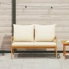 Sodo suolas su pagalve Natūralus aliejus 115 x 65 x 71 cm
