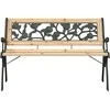 Sodo suolas su pagalve Ruda 116 x 54 x 73 cm Medis