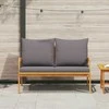 Sodo suolas su pagalve Natūralus aliejus 115 x 65 x 71 cm