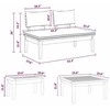 Lauko baldų komplektas Sodo Sofų Rinkinys 3 pcs Ruda ir pilka