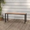 Sodo suoliukas, rudos/juodos spalvos, 110cm, plienas ir WPC