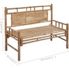 Sodo suoliukas su pagalvėle, 120cm, bambukas (41504+314948)