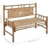 Sodo suoliukas su pagalvėle, 120cm, bambukas (41504+314953)