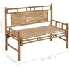 Sodo suoliukas su pagalvėle, 120cm, bambukas (41504+314955)
