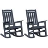 Supamasis krėslas 2 pcs Tamsiai mėlyna 92 x 70 x 108 cm