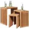 Sodo šoninis stalas 3 pcs Ruda 33 x 44,5 x 51 cm