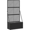 Sodo trelių vazonas Juodas 70 x 30 x 135 cm Metalas