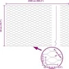 Hexagonal Fence with Post 25 x 0,5 m PVC dengtas plienas Pilka