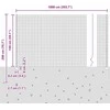 Suvirinto vielos tvoros 10 x 1,5 m (P x A)