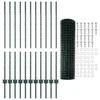 Euro tvoros su stulpu 25 x 1,2 m PVC dengtas plienas Žalia