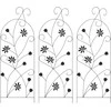 Sodo tvora su užraktu 3 pcs Juoda 112 x 39,5 cm Plienas