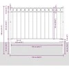 Sodo tvora, juodos spalvos, 1,7x0,8m, plienas