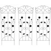 Sodo tvora 3 pcs Juoda 110,5 x 42,5 cm Plienas