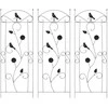 Sodo tvora 3 pcs Juoda 110 x 40 cm Plienas