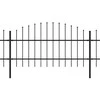 Sodo tvora su iečių viršug., juoda, (0,75-1)x13,6m, plienas