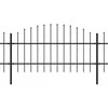 Sodo tvora su iečių viršug., juoda, (0,75-1)x15,3m, plienas