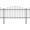 Sodo tvora su iečių viršug., juoda, (1,25-1,5)x10,2m, plienas