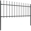 Sodo tvora su iečių viršugal., juoda, 11,9x0,8m, plienas