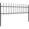 Sodo tvora su iečių viršugal., juoda, 13,6x0,6m, plienas