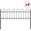 Sodo tvora 9 pcs Pilka 15,3 x 0,6 m Miltelinis plienas