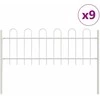 Sodo tvora 9 pcs Balta 15,3 x 0,6 m Miltelinis plienas