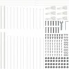 Sodo tvora 7 pcs Balta 170 x 215 cm