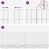 Sodo tvora su kuoliukais 12 pcs 115 x 50 cm Mesh Sidabrinė