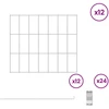 Sodo tvora su kuoliukais 12 pcs 35 x 30 cm Mesh Sidabrinė
