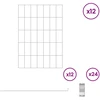 Sodo tvora su kuoliukais 12 pcs 35 x 50 cm Mesh Sidabrinė