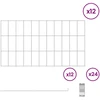 Sodo tvora su kuoliukais 12 pcs 55 x 30 cm Mesh Sidabrinė