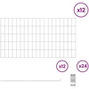 Sodo tvora su kuoliukais 12 pcs 95 x 50 cm Mesh Sidabrinė