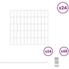 Sodo tvora su kuoliukais 24 pcs 55 x 50 cm Mesh Sidabrinė